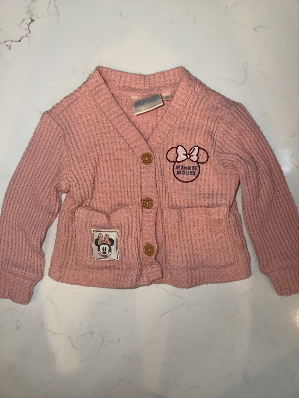 Disney Minnie Mouse Pink Knit Cardigan for Kids